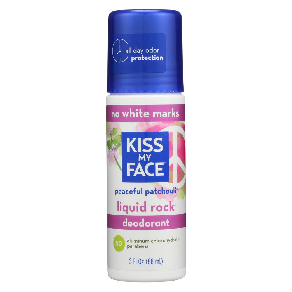 Kiss My Face Deodorant Liquid Rock Roll On Peaceful Patchouli - 3 Fl Oz