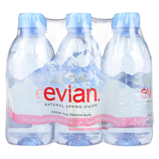 Evians Spring Water Spring Water - Natural - Case Of 4 - 6-11.2fl Oz