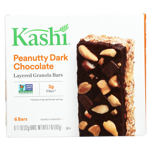 Kashi Layered Granola Bars Peanutty Dark Chocolate - Case Of 12 - 6.7 Oz.