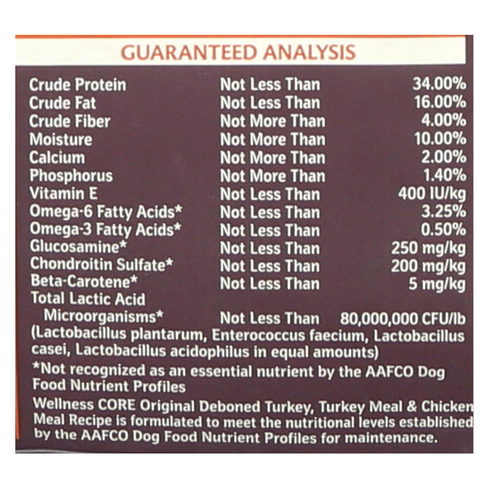 Wellness Dog Food - Core Dry Formula Original - 12 Lb.