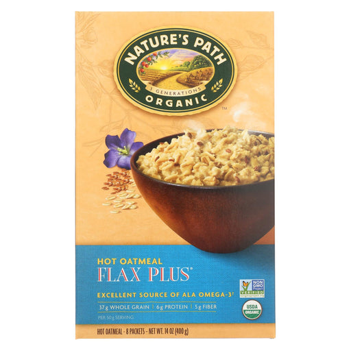 Nature's Path Hot Oatmeal - Flax Plus - Case Of 6 - 14 Oz.