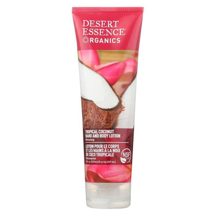 Desert Essence Hand And Body Lotion Tropical Coconut - 8 Fl Oz