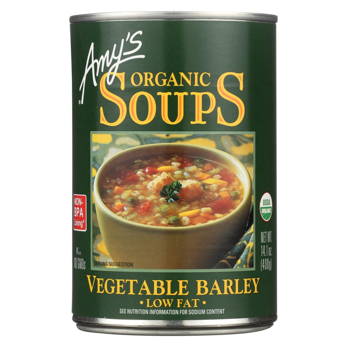 Amy's Organic Low Fat Vegetable Barley Soup - Case Of 12 - 14.1 Oz