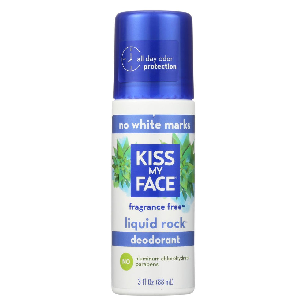 Kiss My Face Deodorant Liquid Rock Roll-on Fragrance Free - 3 Fl Oz