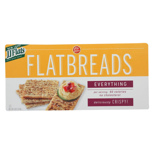 Jj Flats Flatbread - Everything - Case Of 12 - 5 Oz.