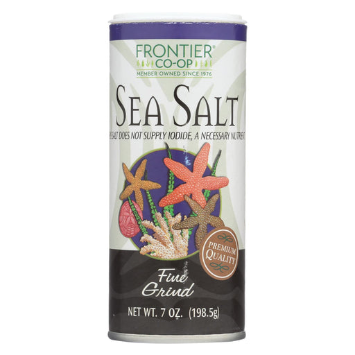 Frontier Herb Sea Salt - Fine Grind - 7 Oz
