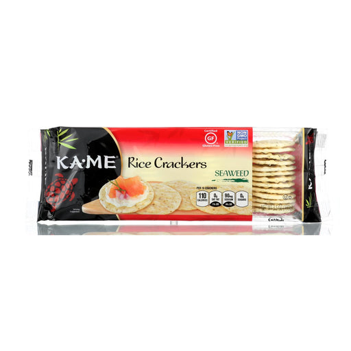 Ka'me Rice Crackers - Seaweed - Case Of 12 - 3.5 Oz.