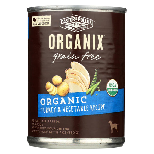 Castor And Pollux Organic Grain Free Dog Food - Turkey And Vegetables - Case Of 12 - 12.7 Oz.