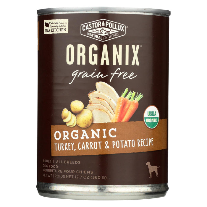 Castor And Pollux Organic Grain Free Dog Food - Turkey And Carrot And Potato - Case Of 12 - 12.7 Oz.