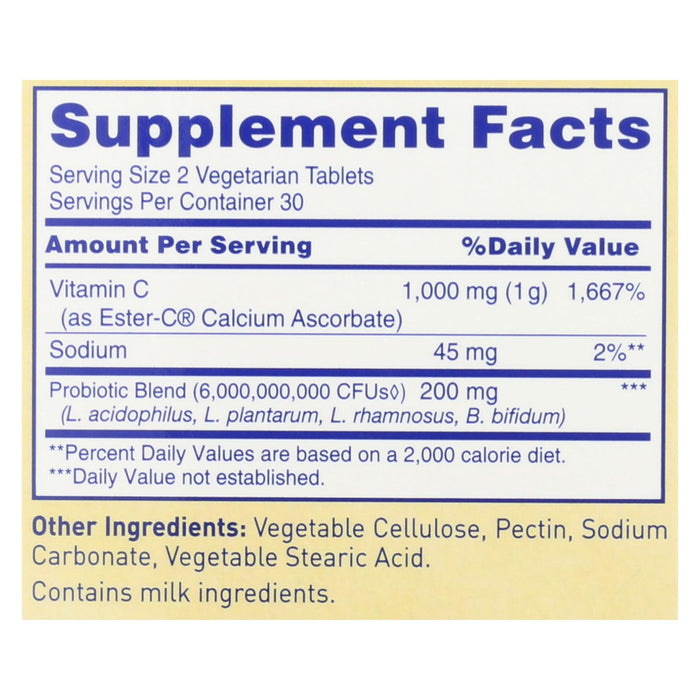 American Health Ester-c Digestion And Immune Health Complex - 1000 Mg - 60 Vegetarian Tablets