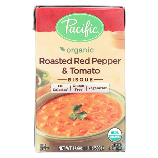 Pacific Natural Foods Bisque - Roasted Red Pepper And Tomato - Case Of 12 - 17.6 Oz.