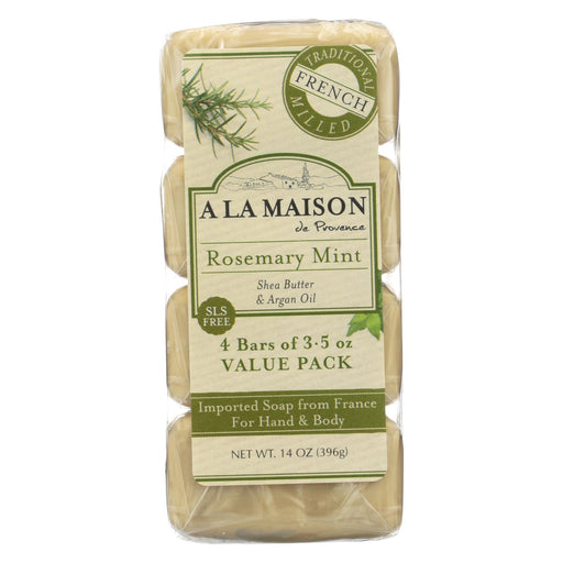 A La Maison Bar Soap - Rosemary Mint - Value 4 Pack