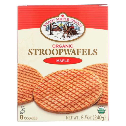 Shady Maple Farms Organic Maple Waffle Cookie - Case Of 8 - 8.5 Oz.