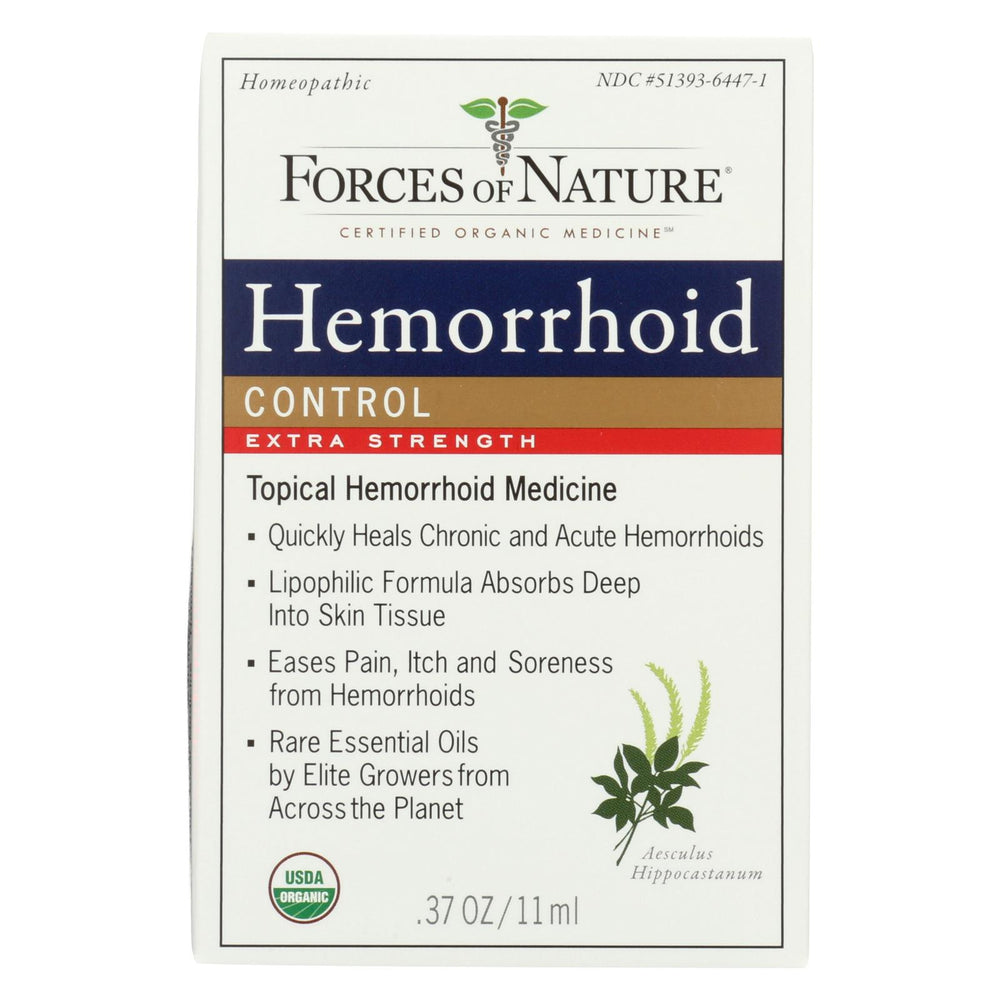 Forces Of Nature Organic Hemorrhoid Control - Extra Strength - 11 Ml