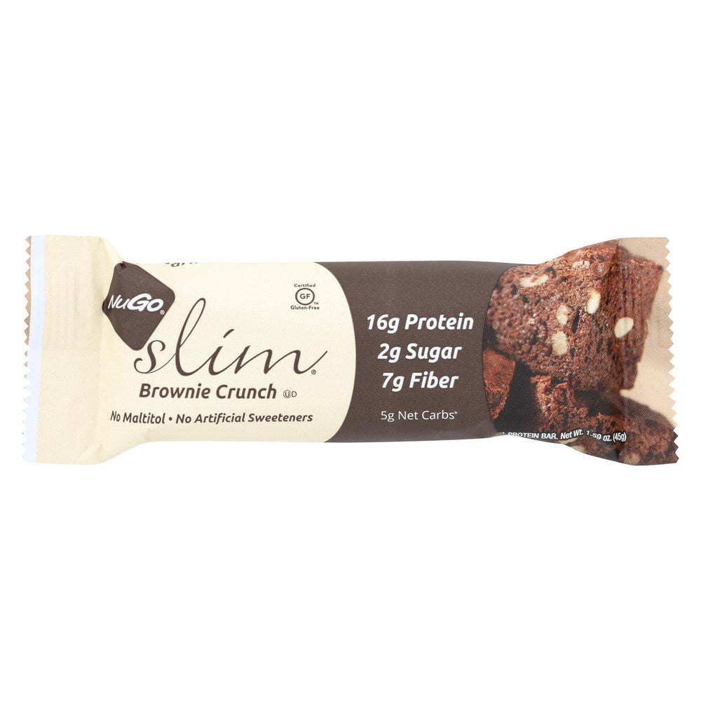 Nugo Nutrition Bar - Slim - Brownie Crunch - 1.59 Oz Bars - Case Of 12