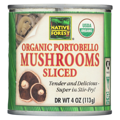 Native Forest Organic Sliced Portobello - Mushrooms - Case Of 12 - 4 Oz.
