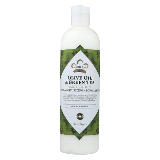 Nubian Heritage Lotion - Olive Butter With Green Tea - 13 Fl Oz