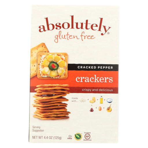 Absolutely Gluten Free Crackers - Cracked Pepper - Case Of 12 - 4.4 Oz.