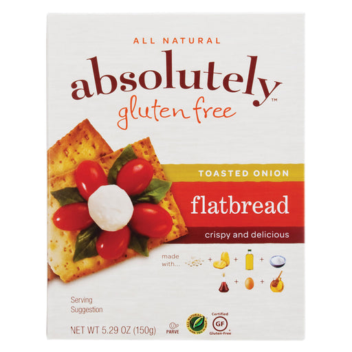 Absolutely Gluten Free Flatbread - Toasted Onion - Case Of 12 - 5.29 Oz.