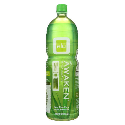 Alo Original Awaken Aloe Vera Juice Drink -  Wheatgrass - Case Of 6 - 50.7 Oz.