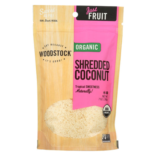 Woodstock Organic Shredded Coconut - Case Of 8 - 4 Oz.
