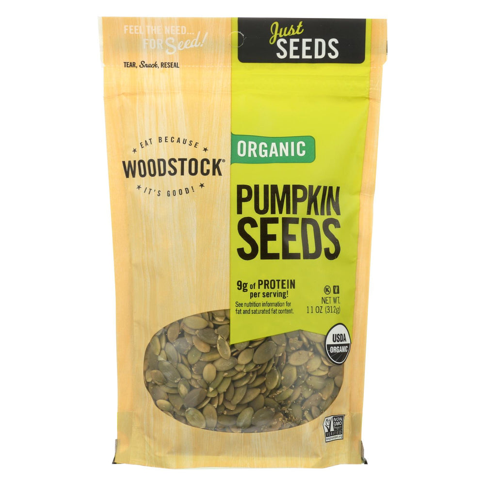 Woodstock Organic Pumpkin Seeds - Case Of 8 - 11 Oz.