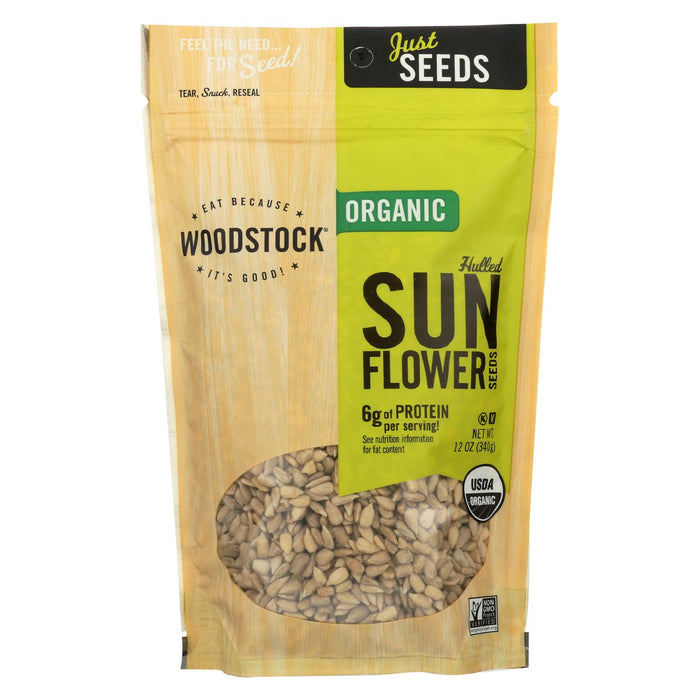 Woodstock Organic Sunflower Seeds - Hulled - Case Of 8 - 12 Oz.