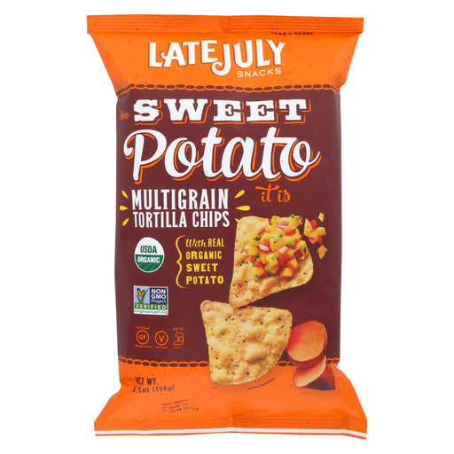 Late July Snacks Snack Chips - How Sweet Potato It Is - Case Of 12 - 5.5 Oz.