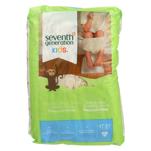 Seventh Generation Free And Clear Training Pants - 4t - 5t - Case Of 4 - 17 Count