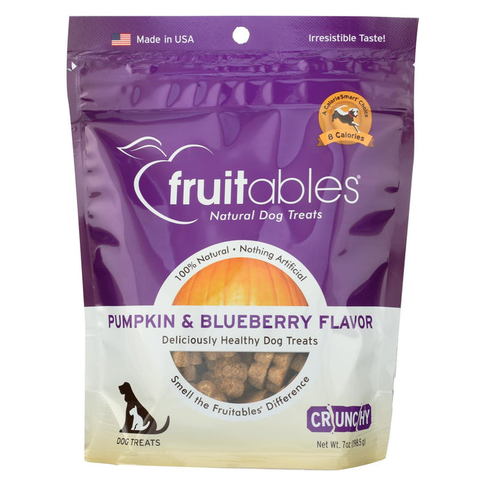 Fruitables Skinny Minis Dog Treats - Pumpkin & Berry Flavor - Case Of 8 - 7 Oz
