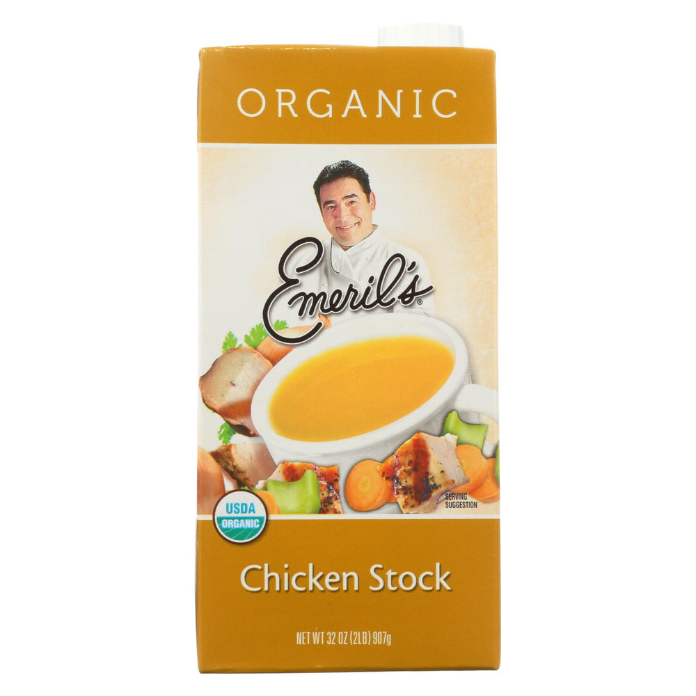 Emeril Organic Chicken Stock - Case Of 6 - 32 Fl Oz.