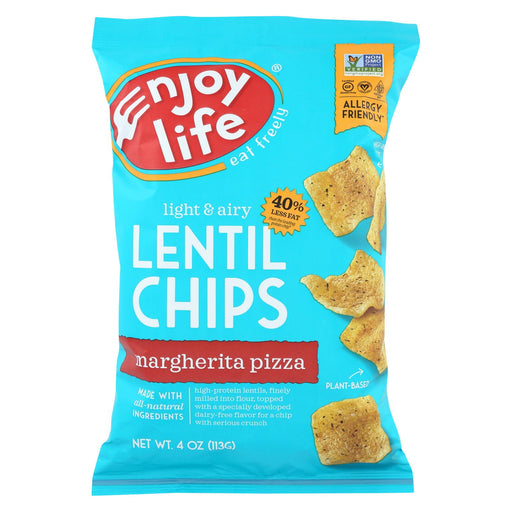 Enjoy Life Lentil Chips - Plentils - Margherita Pizza - 4 Oz - Case Of 12