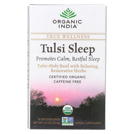 Organic India Tulsi True Wellness Sleep Tea - 18 Tea Bags - Case Of 6