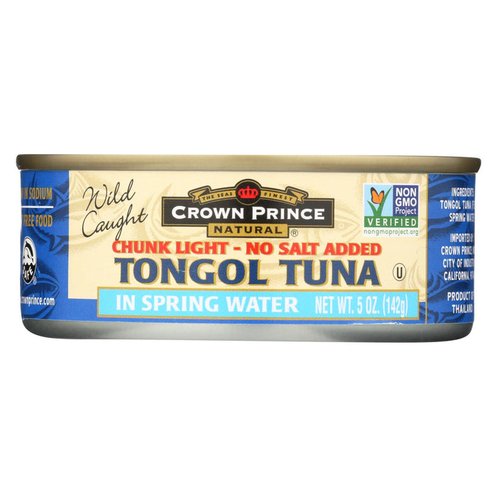 Crown Prince Tongol Tuna In Spring Water - Chunk Light - Case Of 12 - 5 Oz.