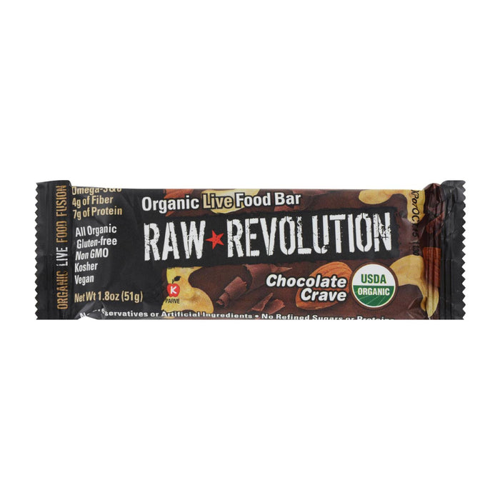 Raw Revolution Bar - Organic Chocolate Crave - Case Of 12 - 1.8 Oz