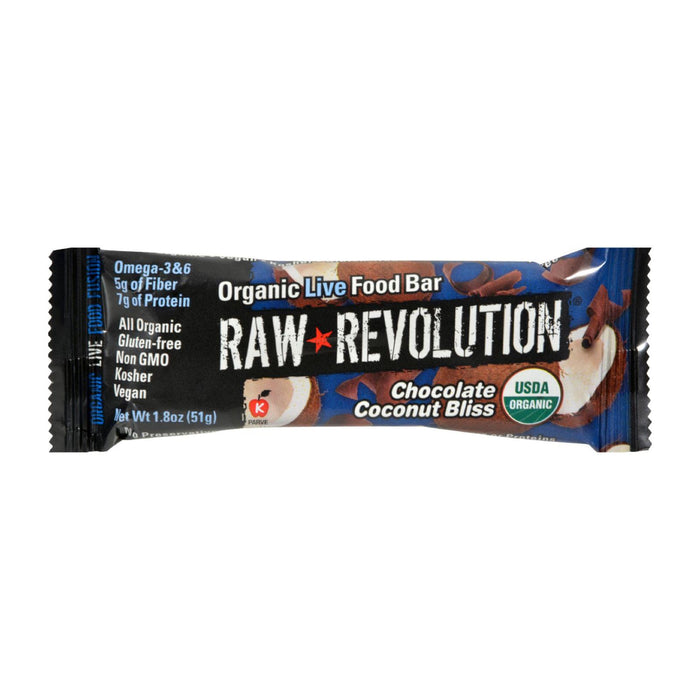 Raw Revolution Bar - Organic Coconut Bliss - Case Of 12 - 1.8 Oz