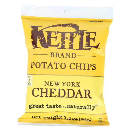 Kettle Brand Potato Chips - New York Cheddar - 1.5 Oz - Case Of 24