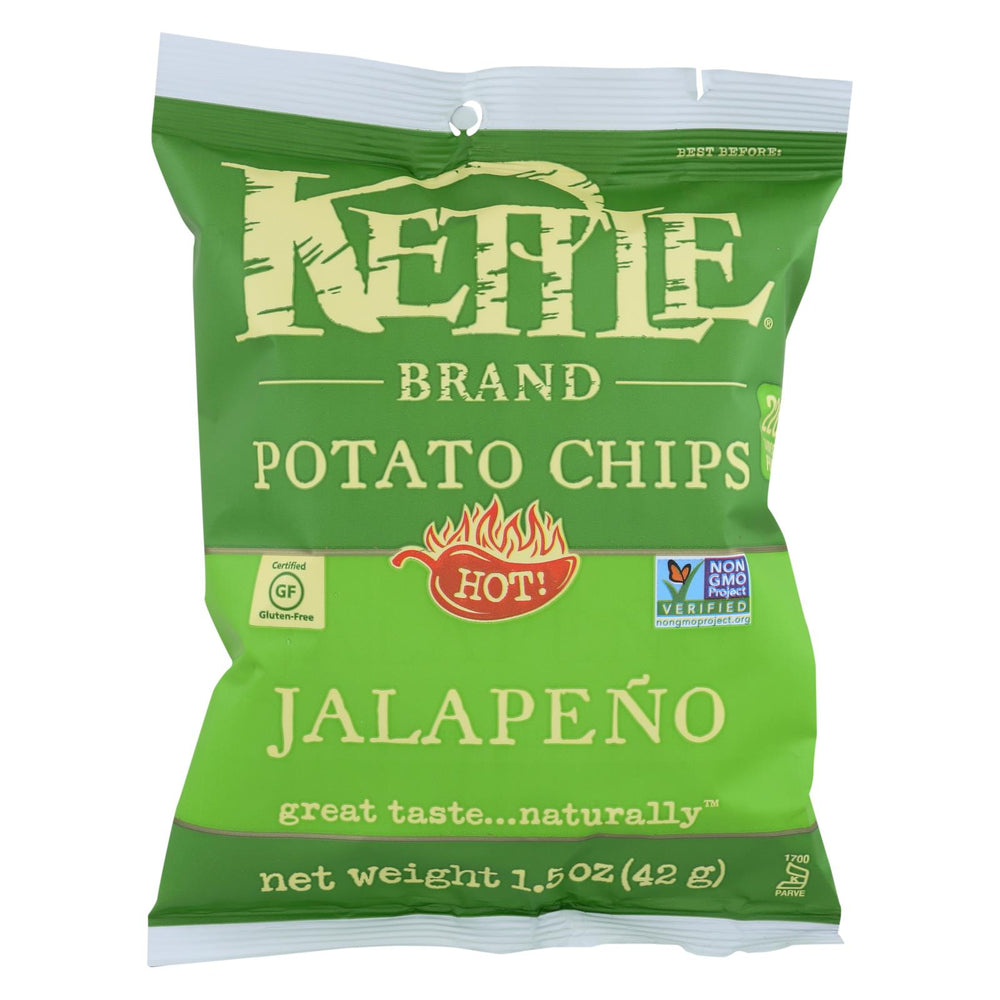 Kettle Brand Potato Chips - Jalapeno - Hot - 1.5 Oz - Case Of 24