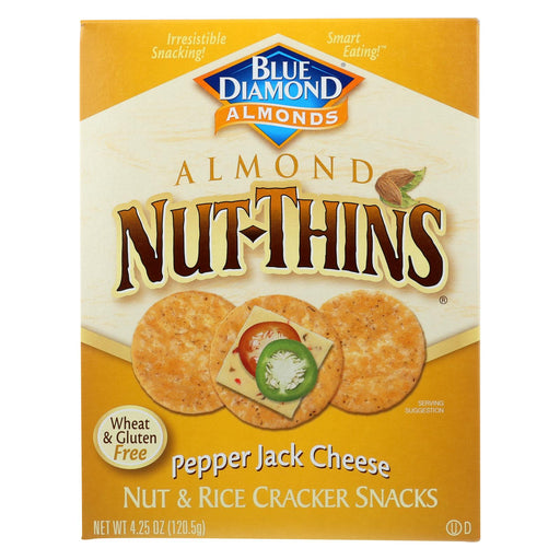 Blue Diamond Nut Thin Crackers - Pepper Jack - Case Of 12 - 4.25 Oz.