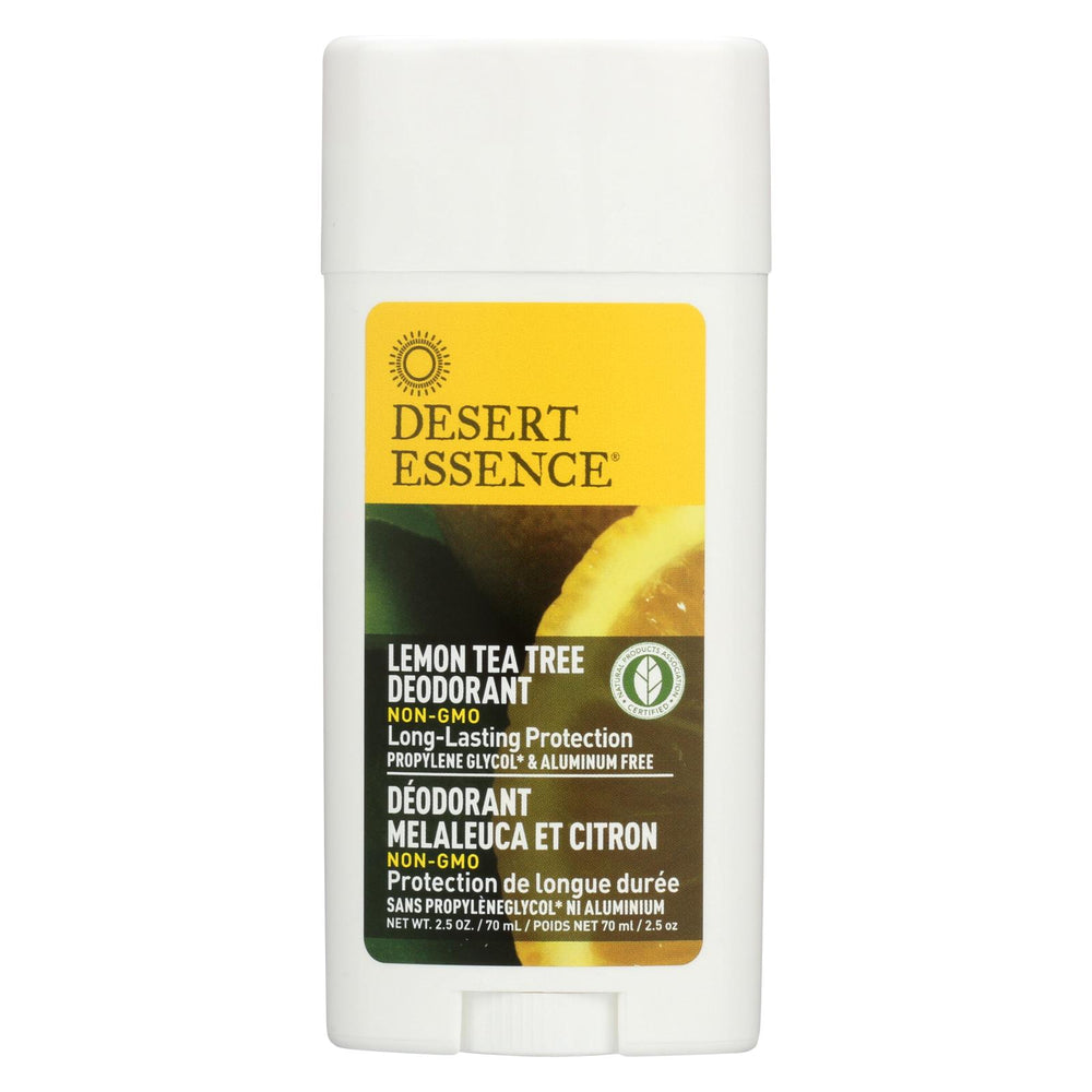 Desert Essence Deodorant - Lemon Tea Tree - 2.5 Oz