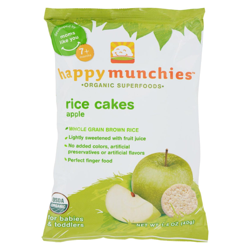 Happy Baby Happy Munchies Rice Cakes Apple - 1.41 Oz - Case Of 10