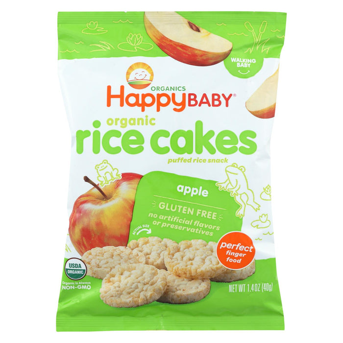 Happy Baby Happy Munchies Rice Cakes Apple - 1.41 Oz - Case Of 10