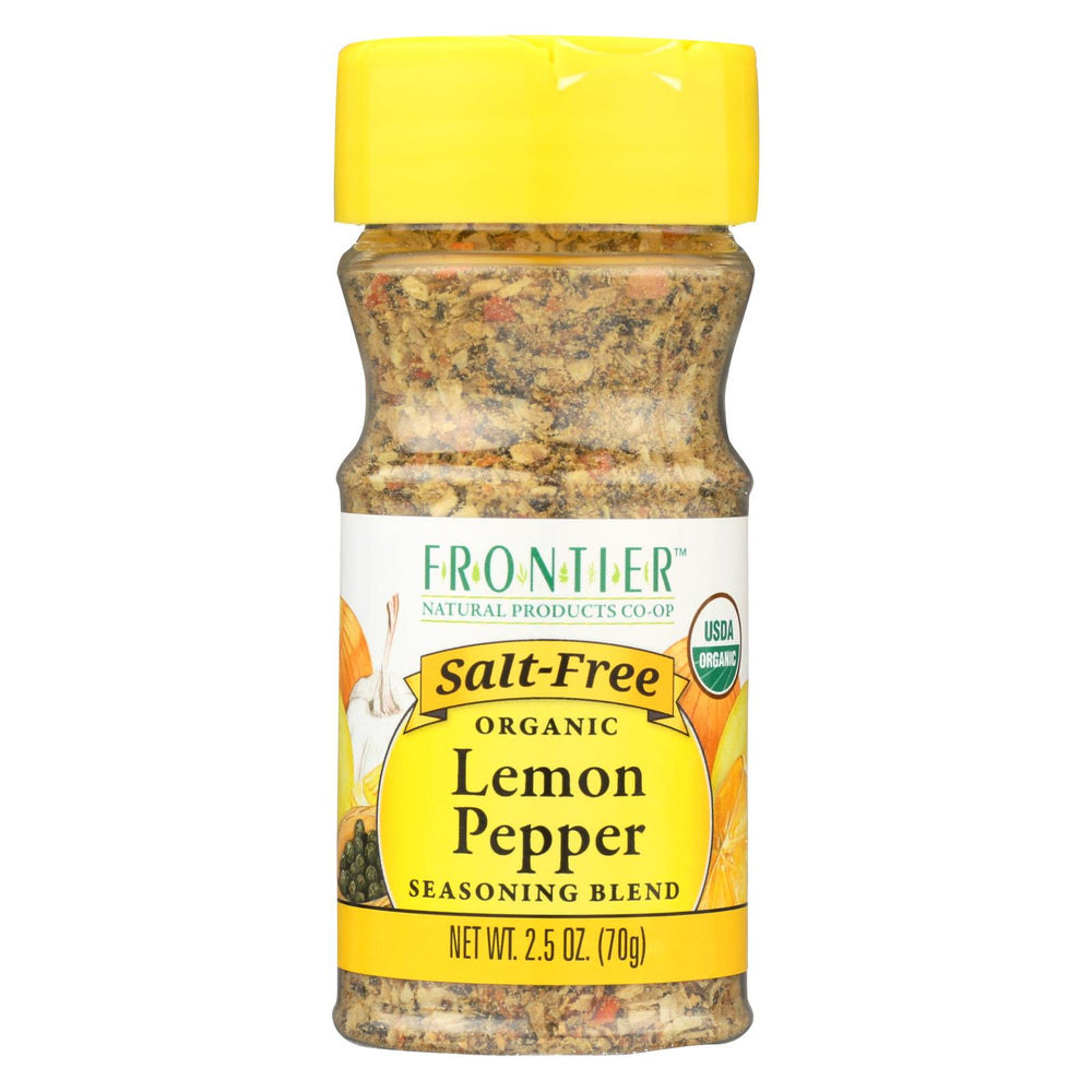 Frontier Herb Lemon Pepper - Organic Salt Free - Case Of 6 - 2.5 Oz.
