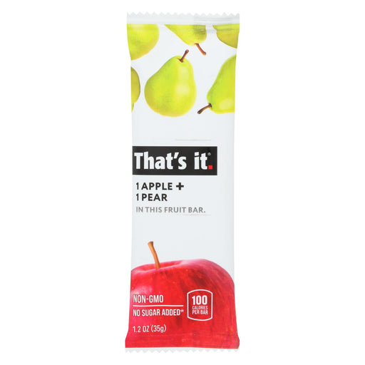 That's It Fruit Bar - Apple And Pear - Case Of 12 - 1.2 Oz