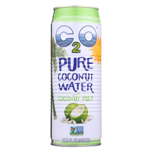 C2o Pure Coconut Water Pure Pulp Coconut Water - Case Of 12 - 17.5 Fl Oz