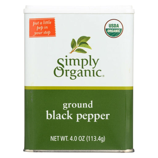 Simply Organic Ground Black Pepper - Case Of 6 - 4 Oz.