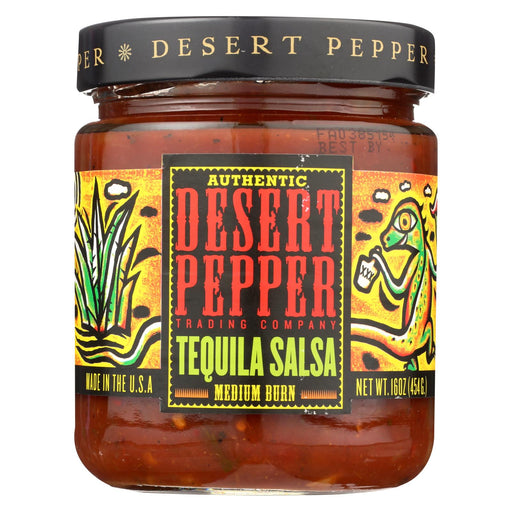Desert Pepper Trading Medium Burn Tequila Salsa - Case Of 6 - 16 Oz.