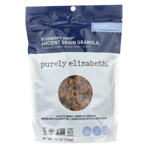 Purely Elizabeth Organic Ancient Grain Granola - Blueberry Hemp - Case Of 6 - 12 Oz.