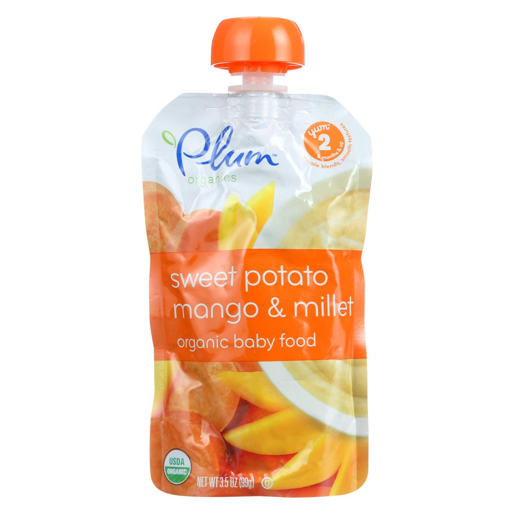 Plum Organics Baby Food - Mango, Sweet Potato, Apple And Millet - Case Of 6 - 3.5 Oz.