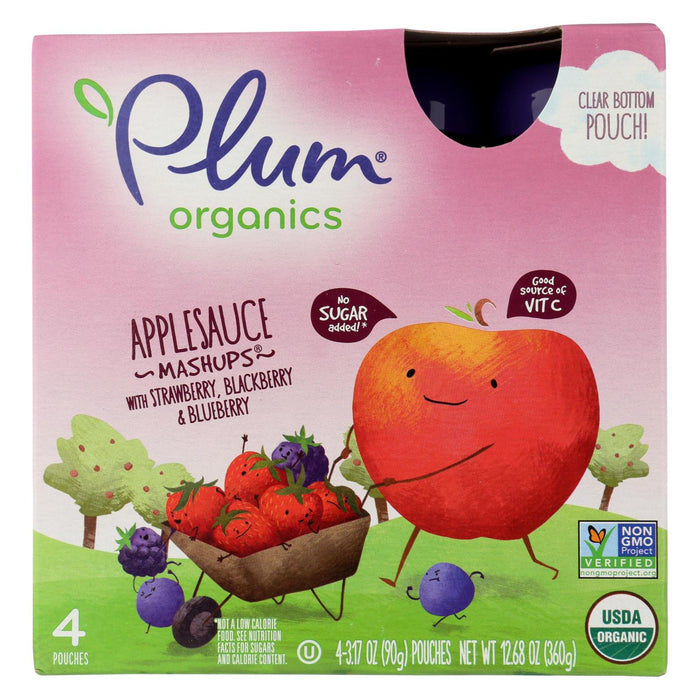 Plum Kids Mashups Squeezable Fruit - Berry - Case Of 6 - 3.17 Oz.